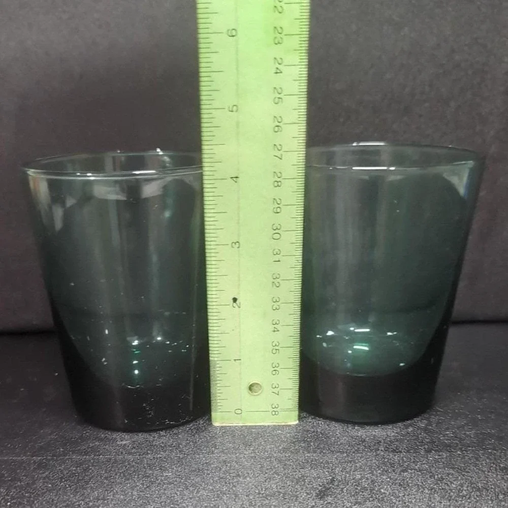 Libbey Juniper Green Glass Tumblers,‎ Set of 2, Heavy Bottom Glasses, Drinkware